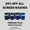20% Off All screen Washes